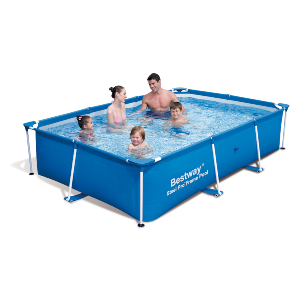 Piscina fuori terra bestway 56403 steel pro blu rettangolare -  cm.259x170x61h.